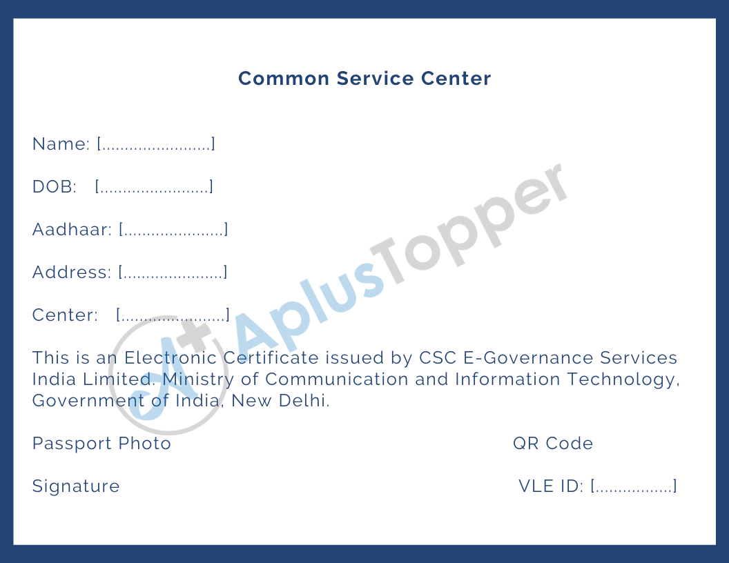 CSC Certificate Format