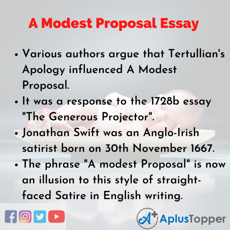 the modest proposal essay