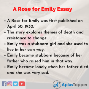 a rose for emily essay questions