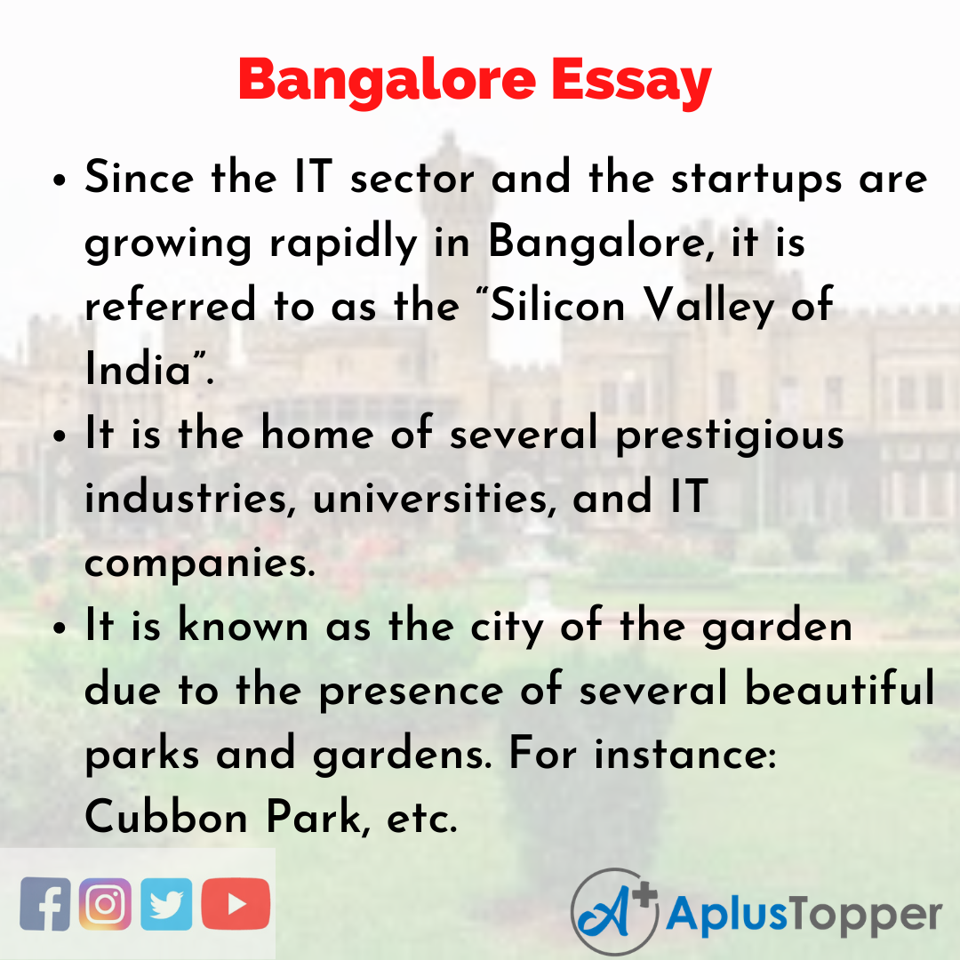 Essay about Bangalore