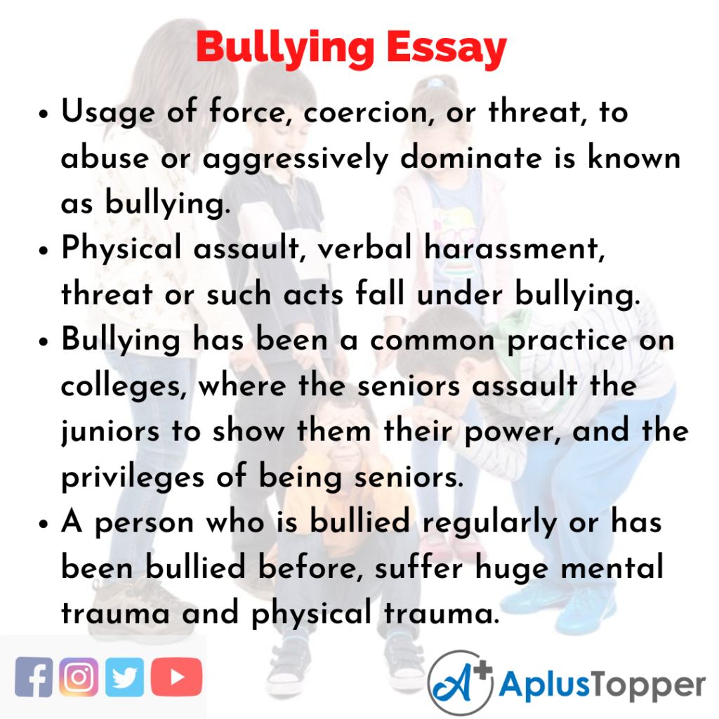 title for a essay on bullying