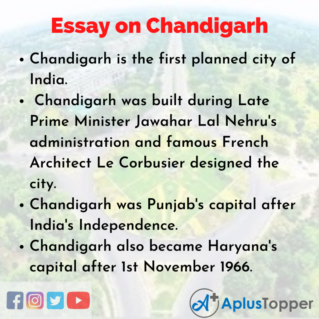 essay on beautiful city chandigarh