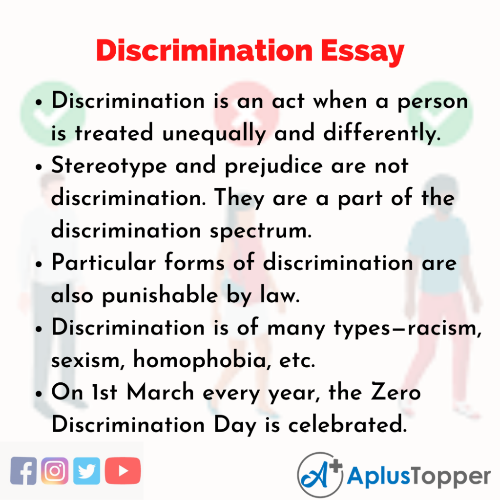 essays about discrimination