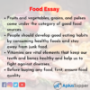 healthy food essay for grade 9 in english
