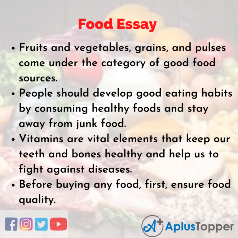 essay on food quality
