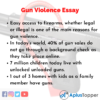 argument essay about gun violence