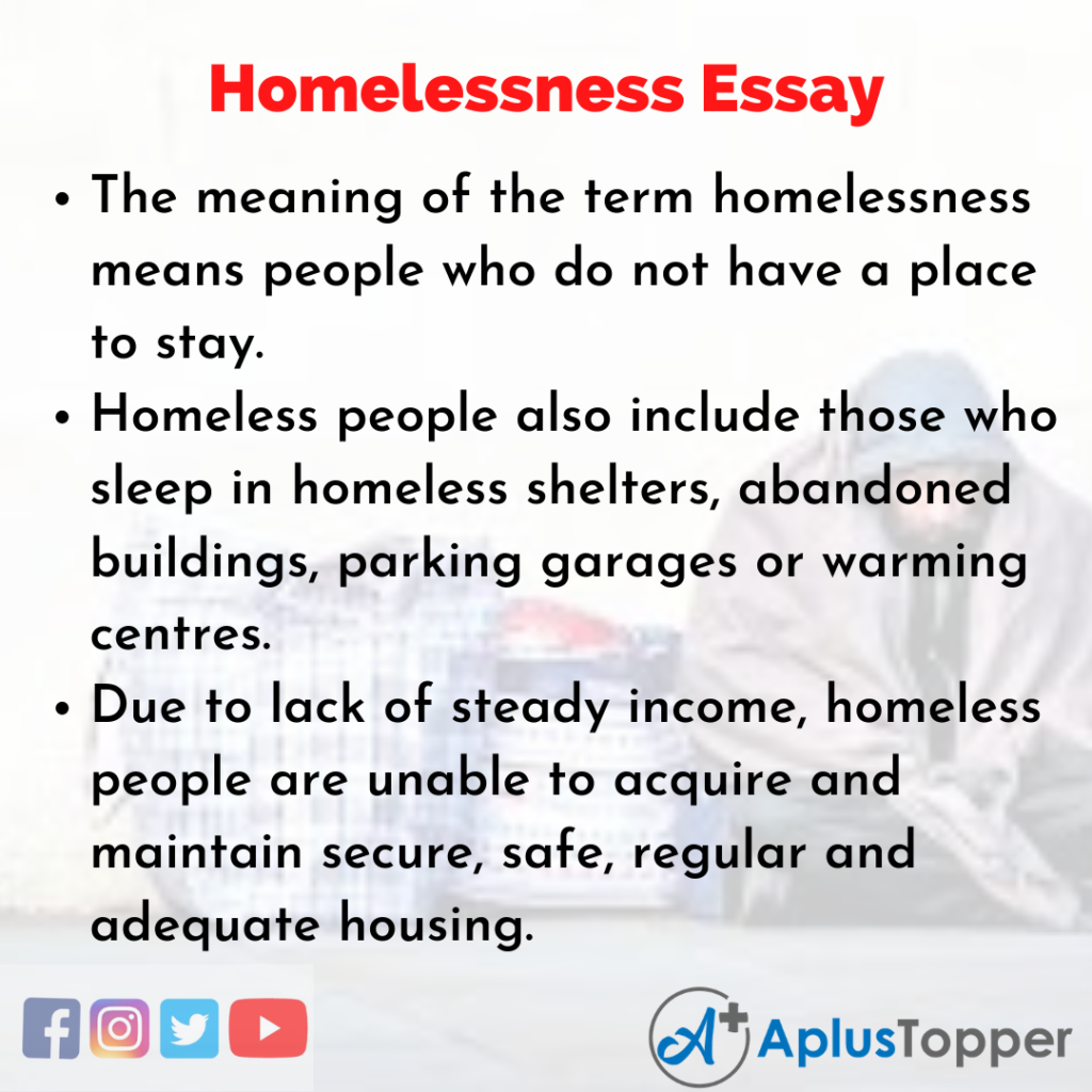 introduction homelessness essay
