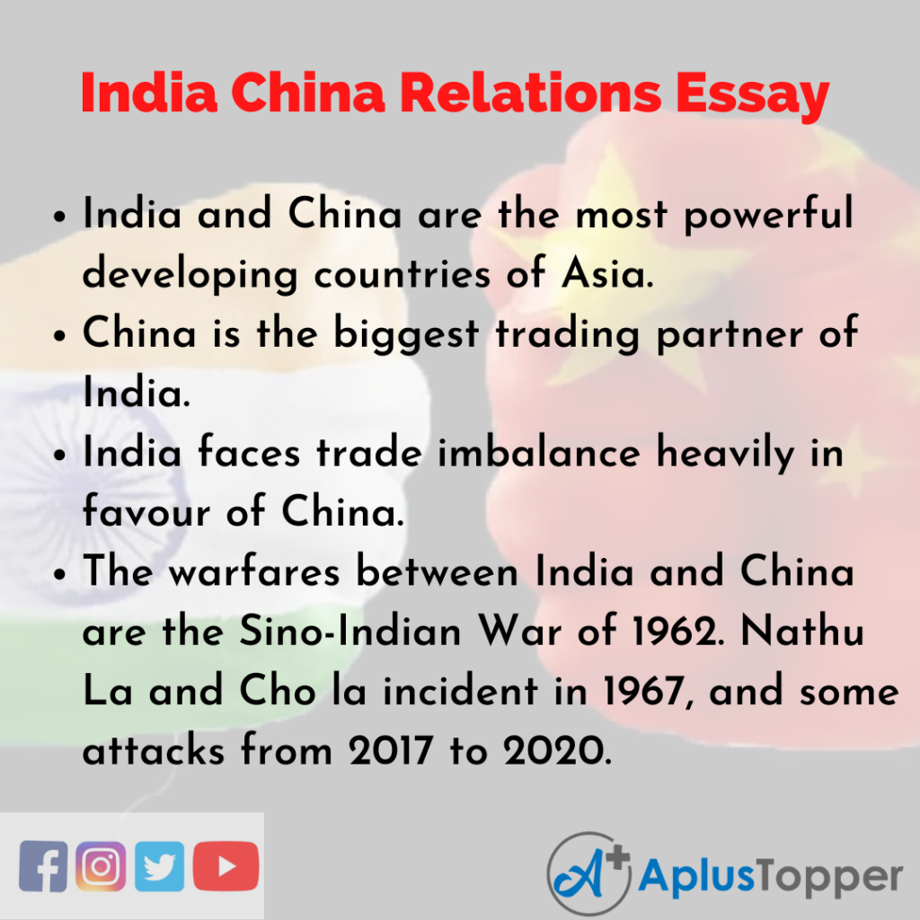 india china relations essay 2021 in hindi