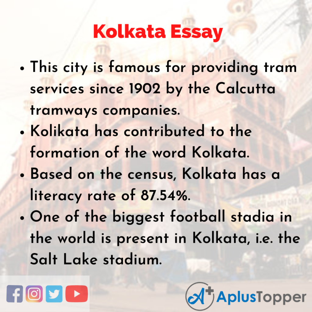 my city kolkata essay for class 7