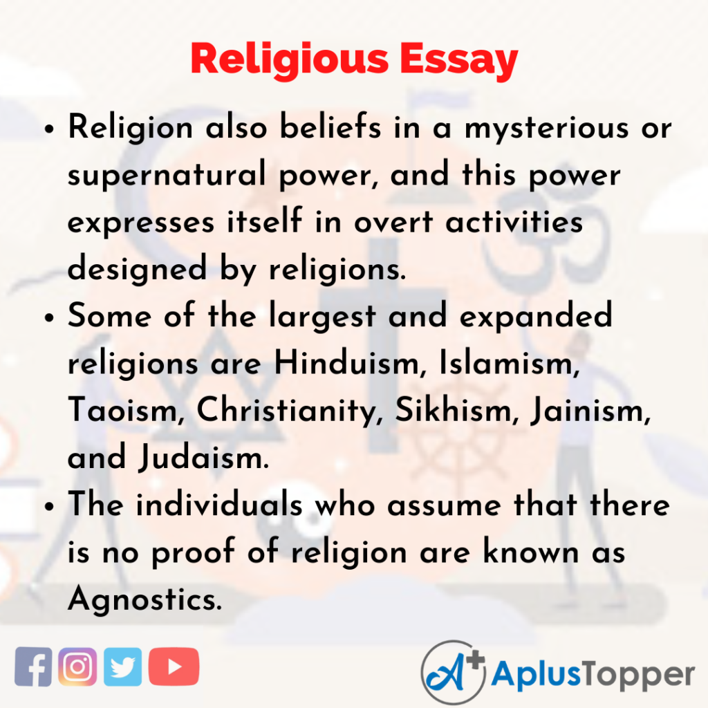 how do you write a religion essay