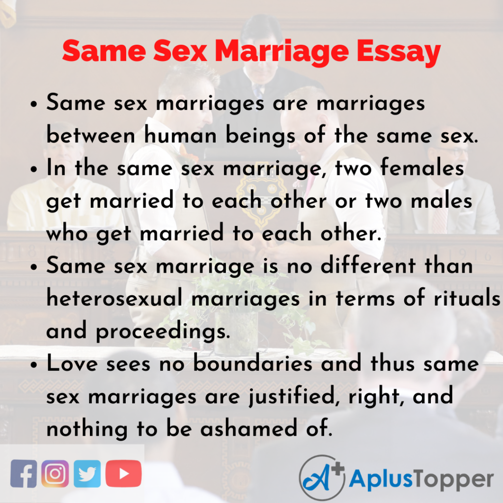 what is same sex marriage essay brainly