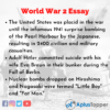 essay about world war two