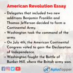 essay about the american revolution