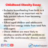 what is childhood obesity essay
