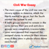 essay questions about the civil war