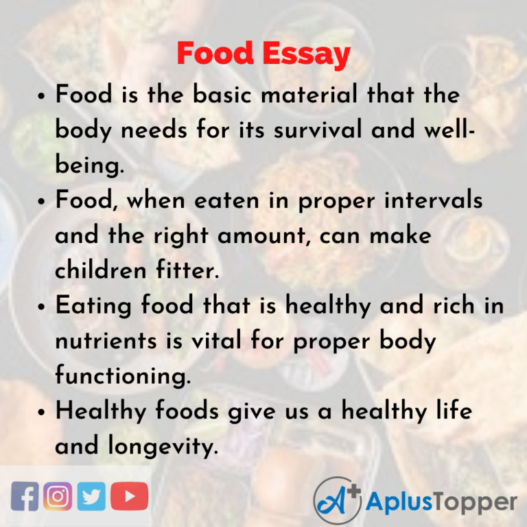 essay on food 250 words