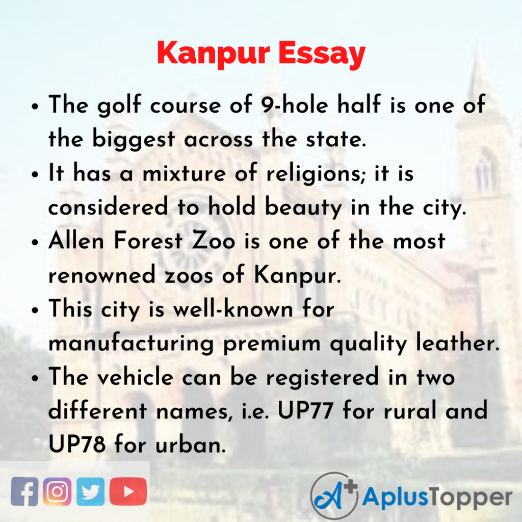 i love my kanpur essay in english