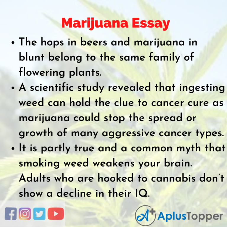 does weed help with essays