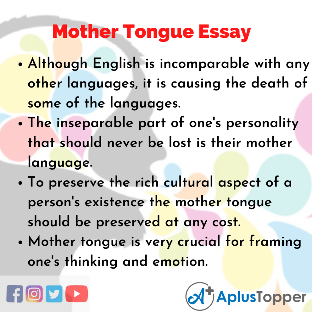 my mother's tongue essay