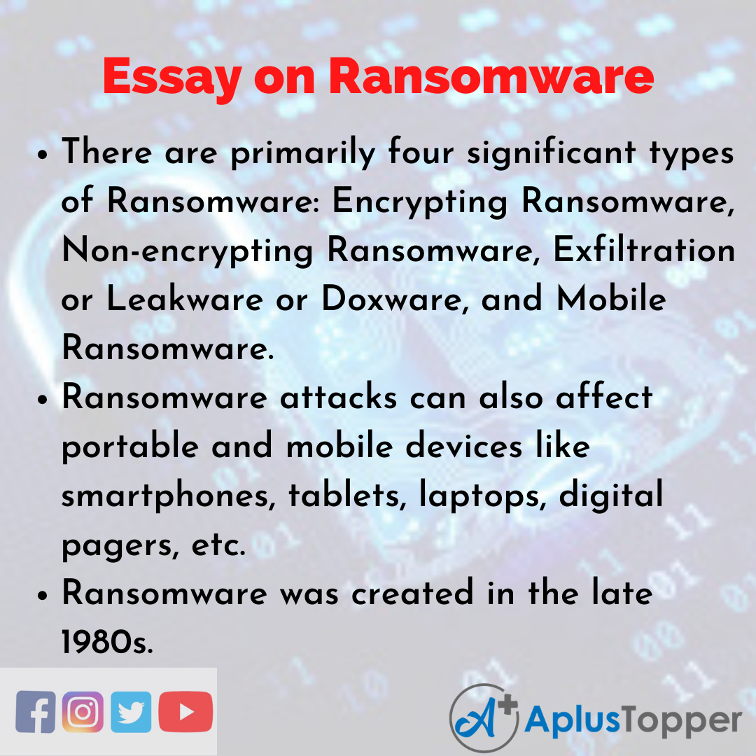 Essay on Ransomware