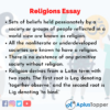 essay title religion