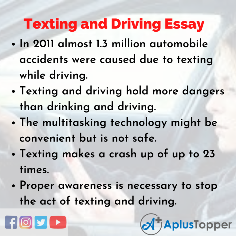 texting while driving essay