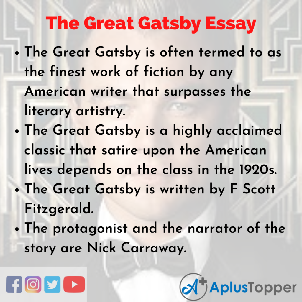 higher english the great gatsby example essay