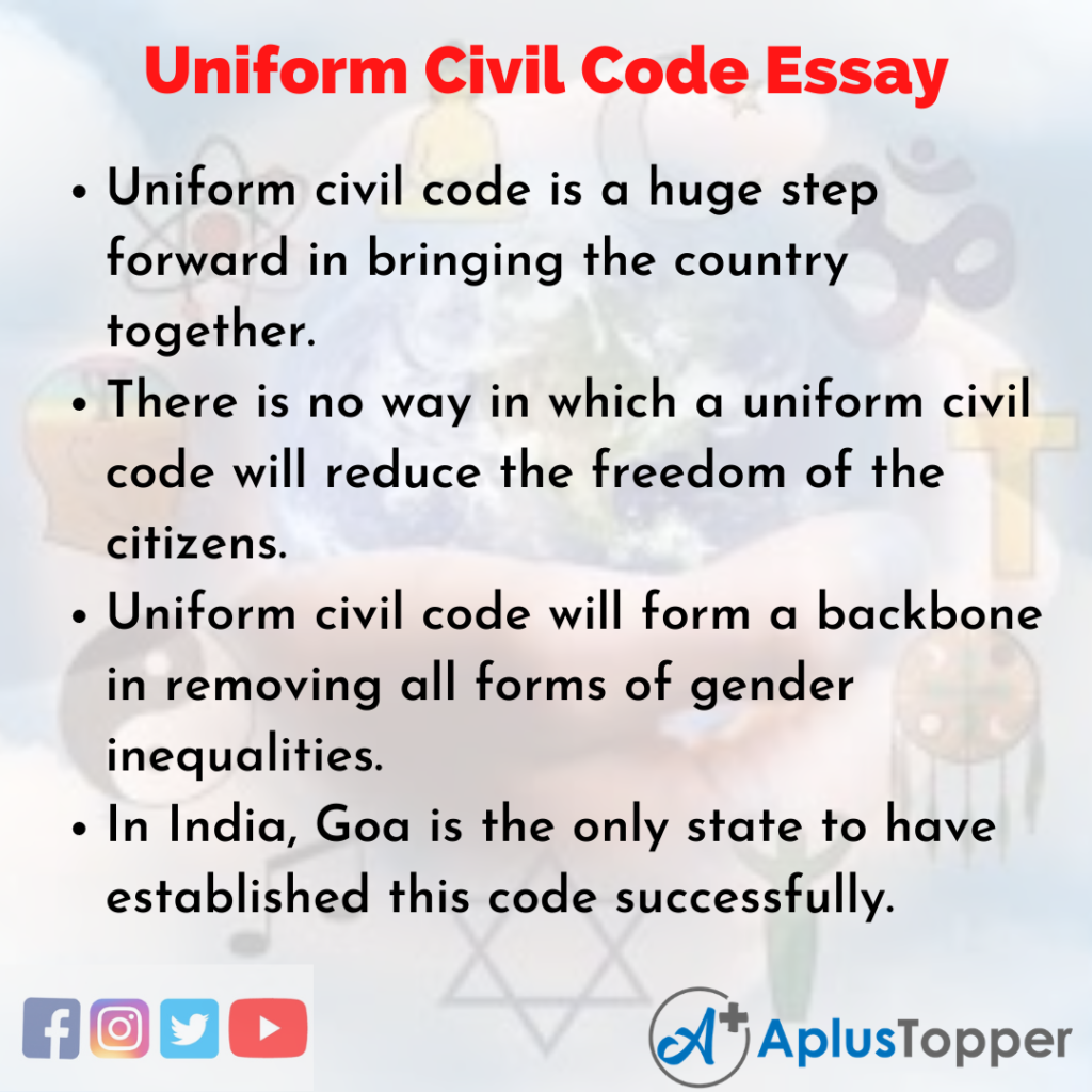 uniform civil code essay in 250 words
