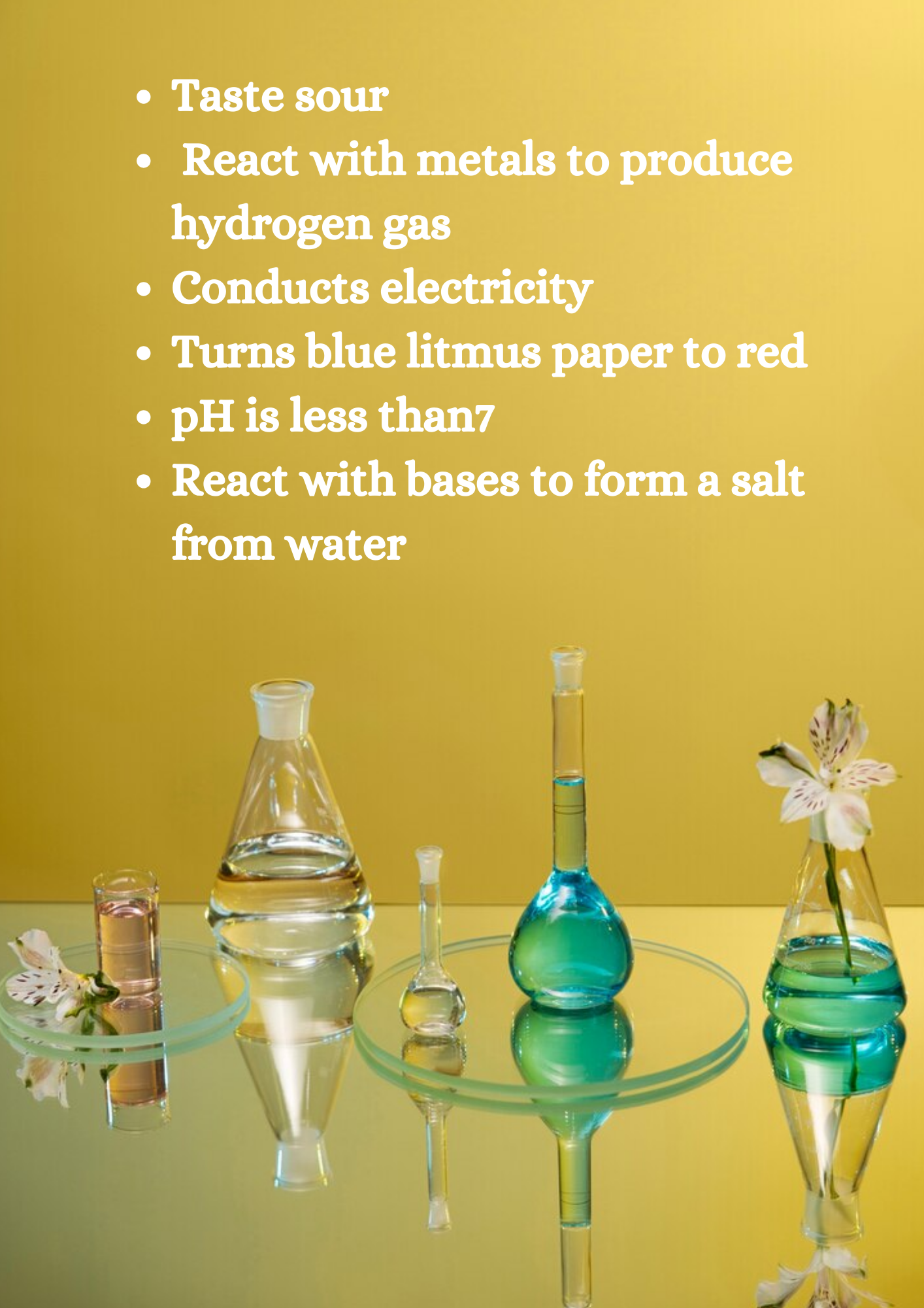 General characteristics of acids