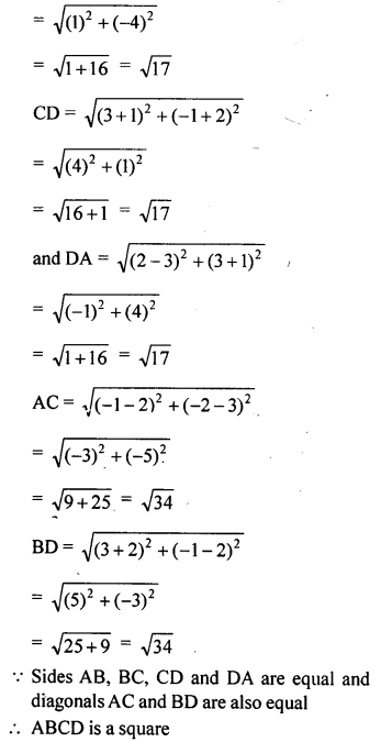 ML Aggarwal Class 9 Solutions for ICSE Maths Chapter 19 Coordinate Geometry 19.4 Q22.2