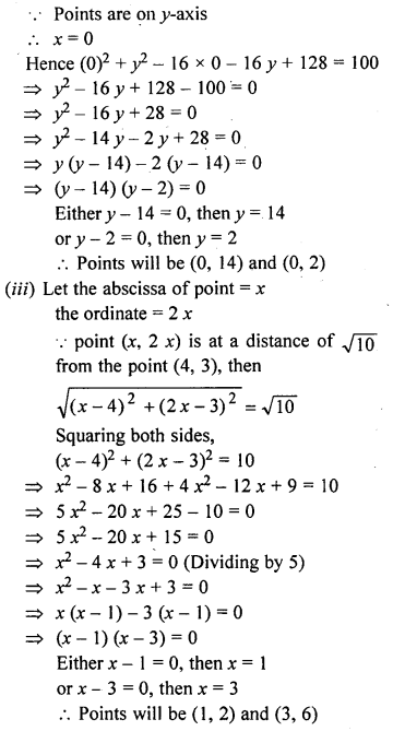 ML Aggarwal Class 9 Solutions for ICSE Maths Chapter 19 Coordinate Geometry 19.4 Q4.2