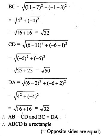 ML Aggarwal Class 9 Solutions for ICSE Maths Chapter 19 Coordinate Geometry ch Q16.2