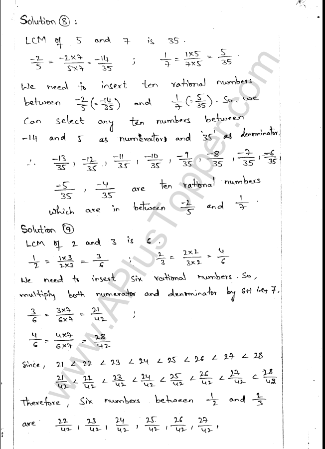 ML Aggarwal ICSE Solutions for Class 9 Maths Ch 1 Rational and Irrational Numbers img-7