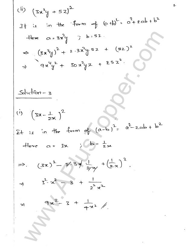 ML Aggarwal ICSE Solutions for Class 9 Maths Ch 3 Expansions img-2