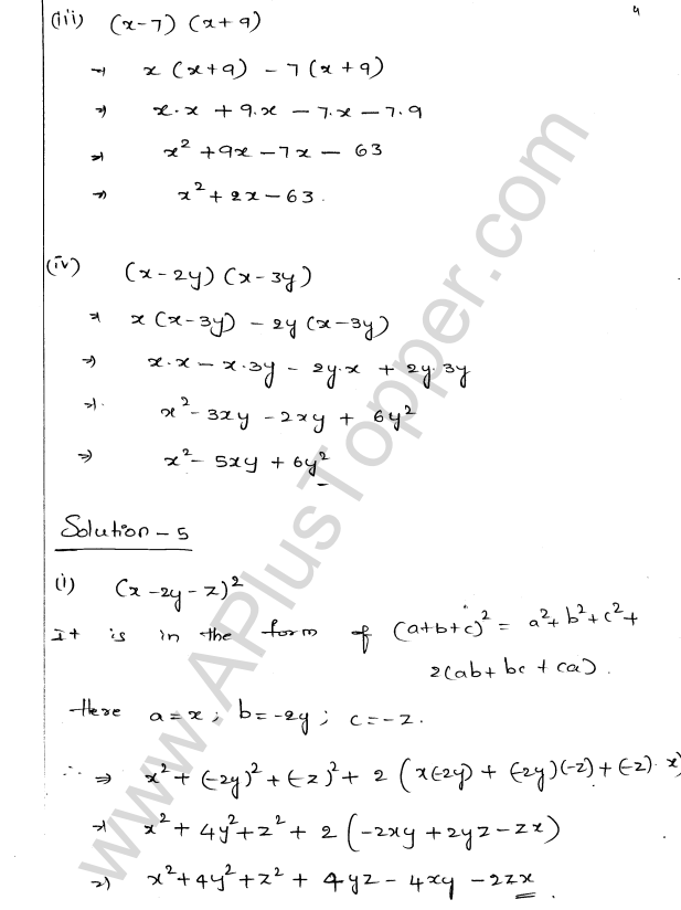 ML Aggarwal ICSE Solutions for Class 9 Maths Ch 3 Expansions img-4
