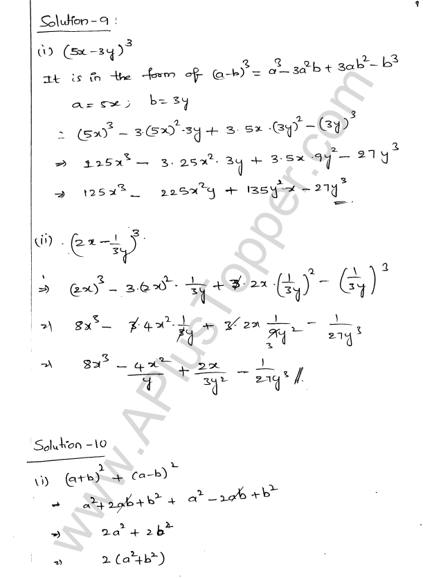 ML Aggarwal ICSE Solutions for Class 9 Maths Ch 3 Expansions img-8