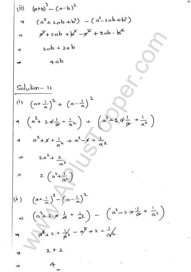 ML Aggarwal ICSE Solutions for Class 9 Maths Ch 3 Expansions img-9
