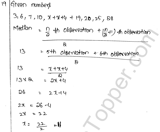 ML Aggarwal ICSE Solutions for Class 9 Maths Chapter 20 Statistics Q1.11