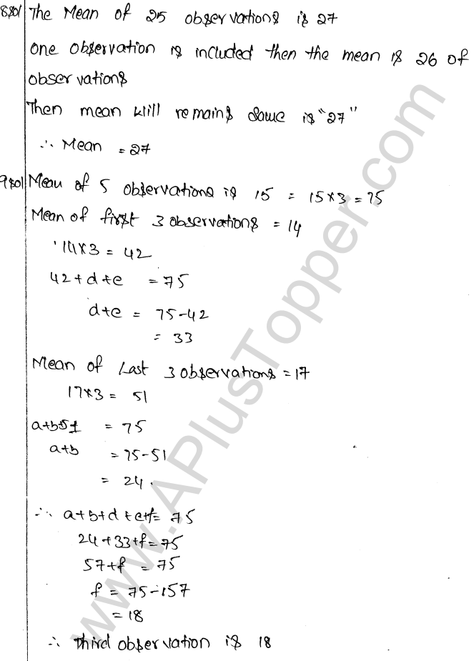 ML Aggarwal ICSE Solutions for Class 9 Maths Chapter 20 Statistics Q1.5