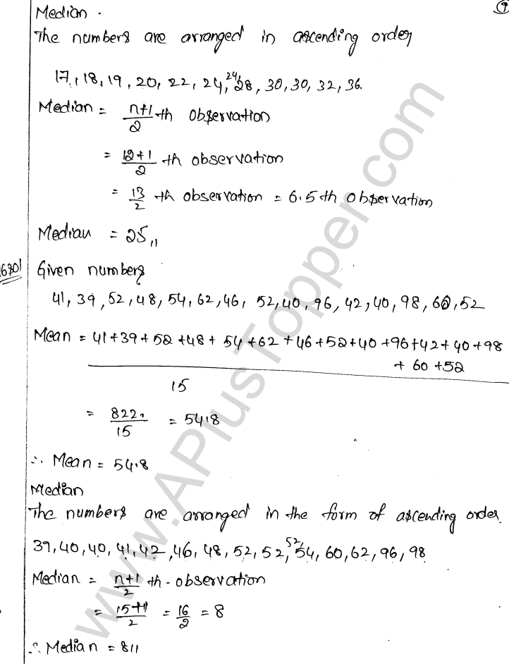 ML Aggarwal ICSE Solutions for Class 9 Maths Chapter 20 Statistics Q1.9
