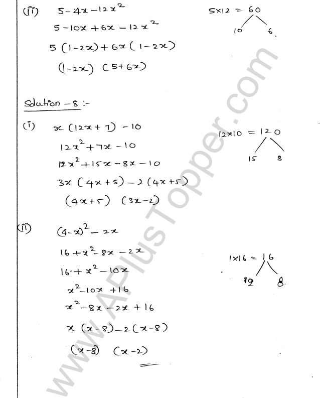 ML Aggarwal ICSE Solutions for Class 9 Maths Chapter 4 Factorisation img-27