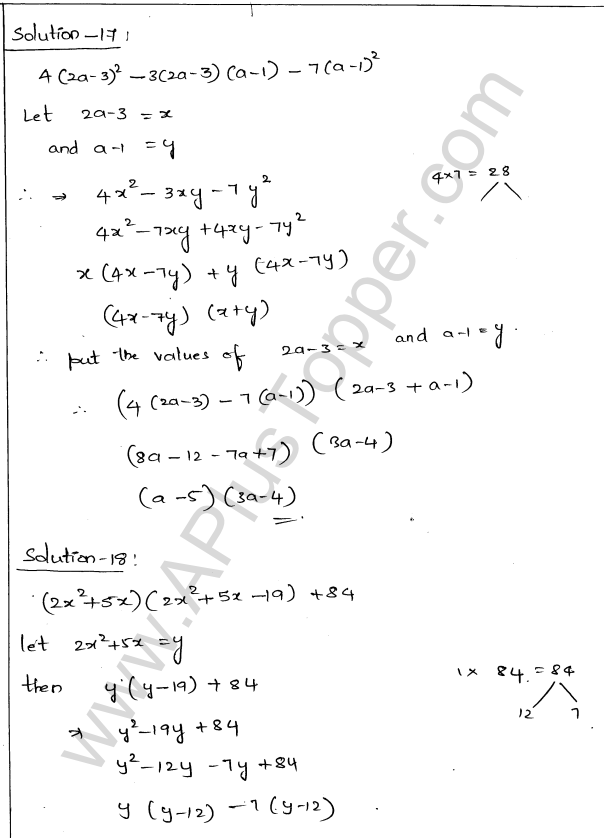 ML Aggarwal ICSE Solutions for Class 9 Maths Chapter 4 Factorisation img-33