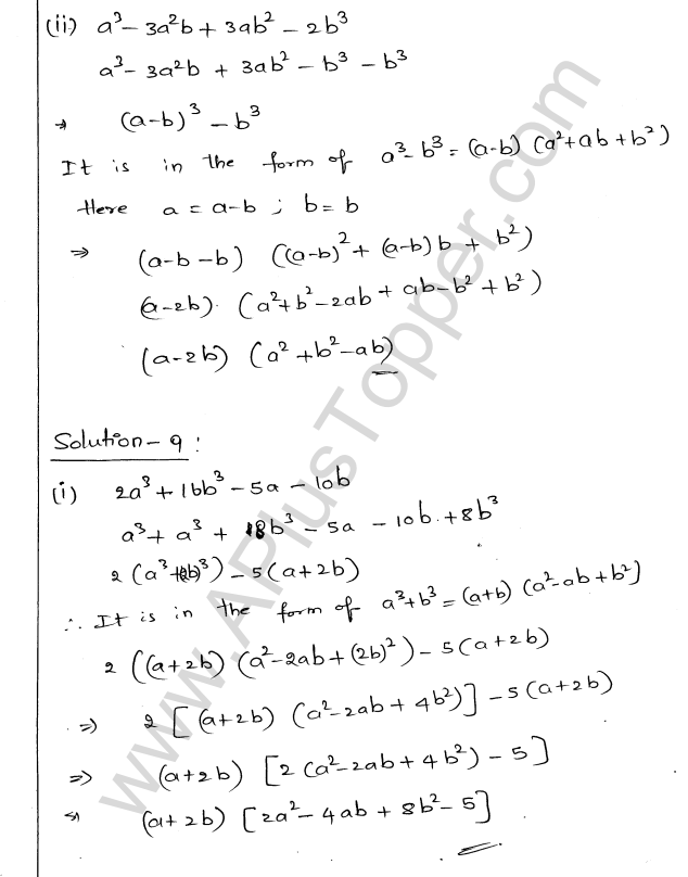 ML Aggarwal ICSE Solutions for Class 9 Maths Chapter 4 Factorisation img-42