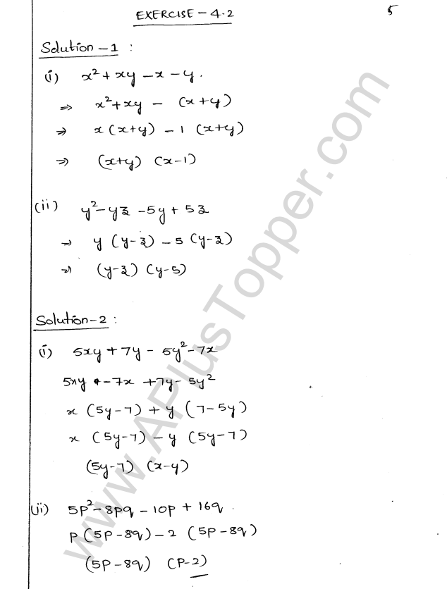 ML Aggarwal ICSE Solutions for Class 9 Maths Chapter 4 Factorisation img-5