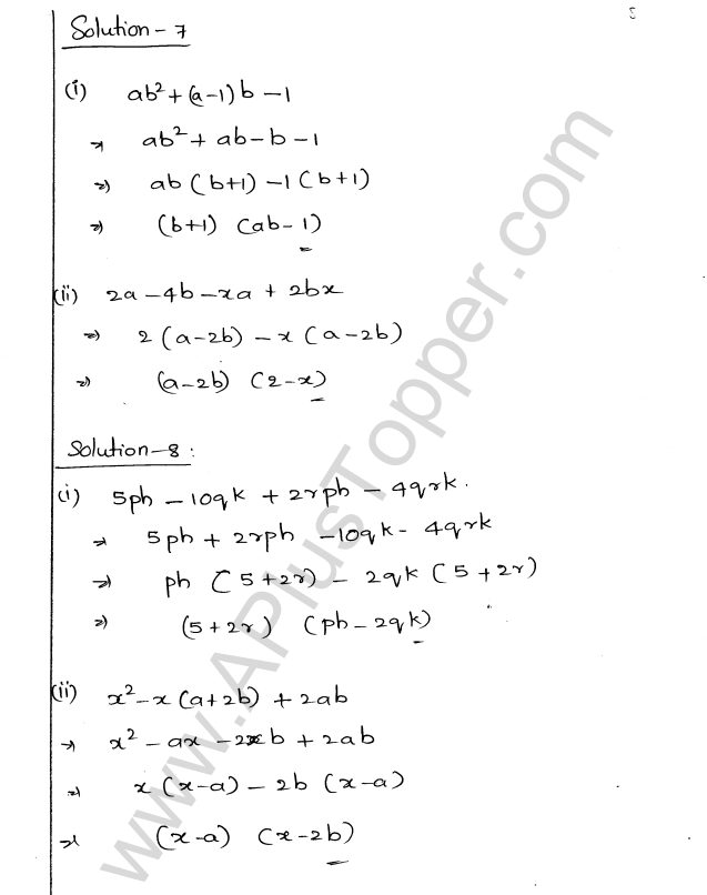 ML Aggarwal ICSE Solutions for Class 9 Maths Chapter 4 Factorisation img-8