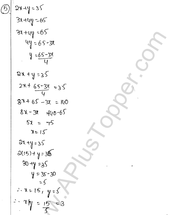 ML Aggarwal ICSE Solutions for Class 9 Maths Chapter 5 Simultaneous Linear Equations img-11