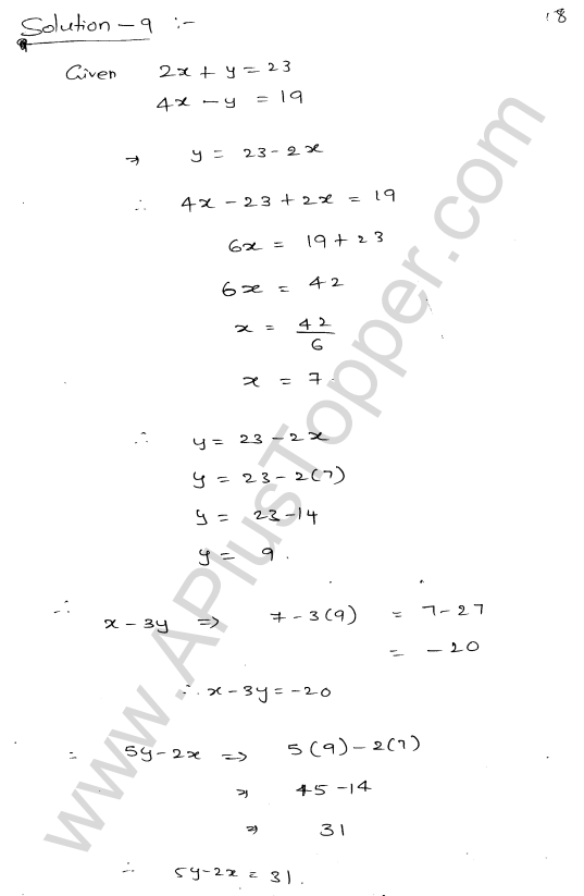 ML Aggarwal ICSE Solutions for Class 9 Maths Chapter 5 Simultaneous Linear Equations img-30
