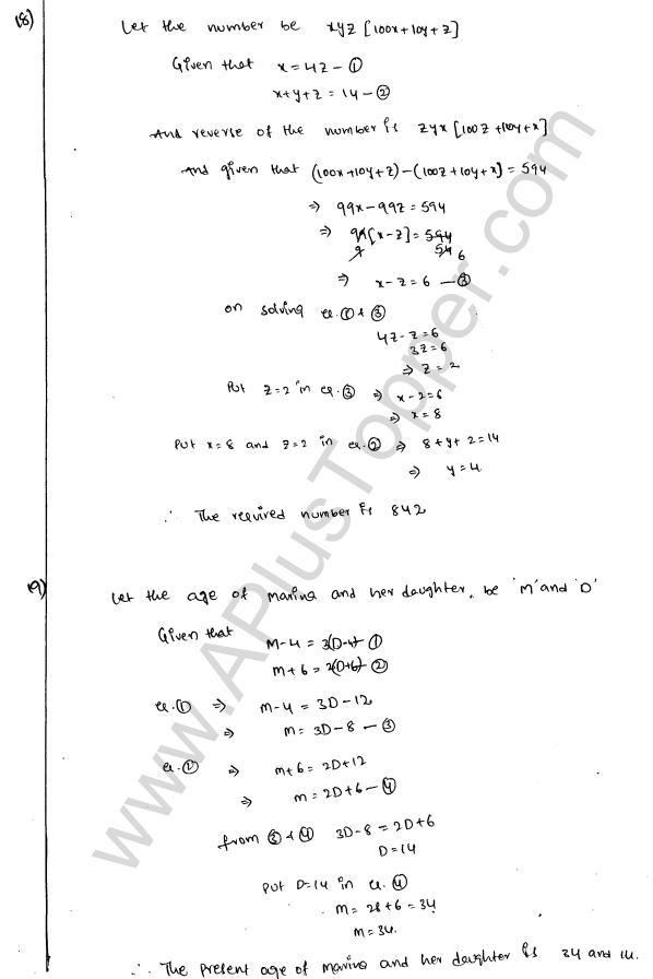 ML Aggarwal ICSE Solutions for Class 9 Maths Chapter 5 Simultaneous Linear Equations img-33