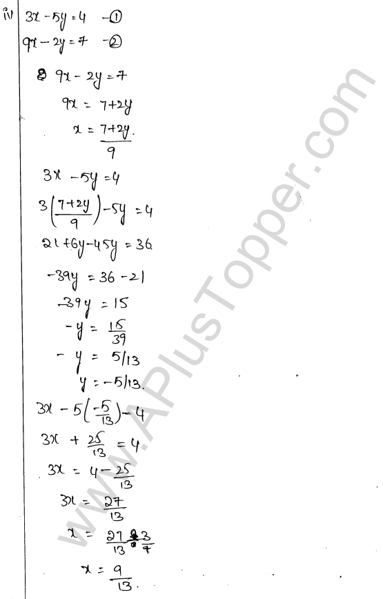 ML Aggarwal ICSE Solutions for Class 9 Maths Chapter 5 Simultaneous Linear Equations img-4
