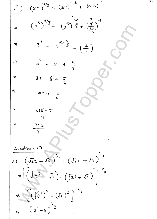 ML Aggarwal ICSE Solutions for Class 9 Maths Chapter 8 Indices Q1.21